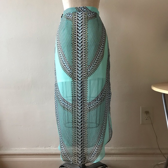 ** SOLD ** MH Chiffon Shields Skirt, Mint, 2 - Picture 4 of 7